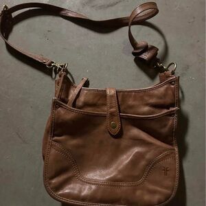 Brown Leather FRYE Crossbody Bag